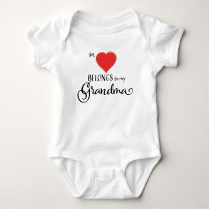 Mein Herz gehört zu meiner Großmutter Niedlich Mod Baby Strampler