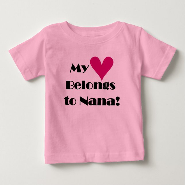 Mein Herz gehört zu Nana Baby T-shirt (Vorderseite)