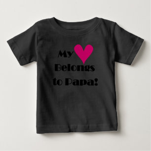 Mein Herz gehört zu Papa Baby T-shirt