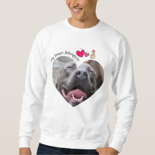 Mein Herz gehört zu Pitbull Hundin-Foto Sweatshirt