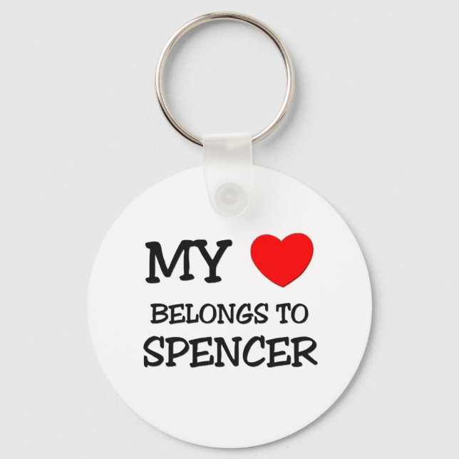 Mein Herz gehört zu Spencer Schlüsselanhänger (Vorderseite)