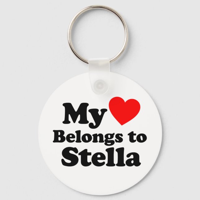 Mein Herz gehört zu Stella Schlüsselanhänger (Vorderseite)