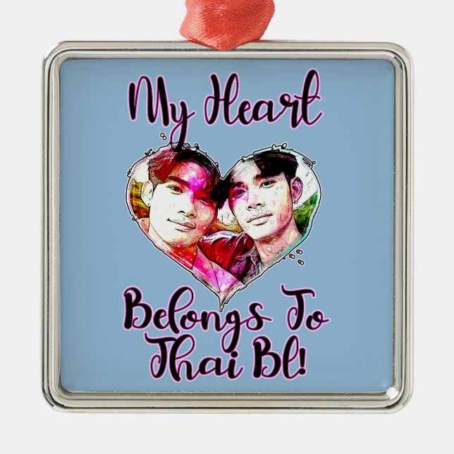 Mein Herz gehört zu Thai BL Ornament Aus Metall (Vorne)