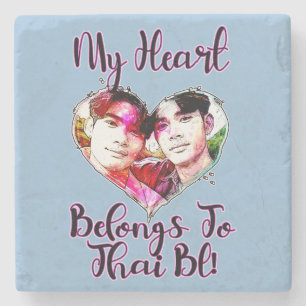 Mein Herz gehört zu Thai BL Steinuntersetzer