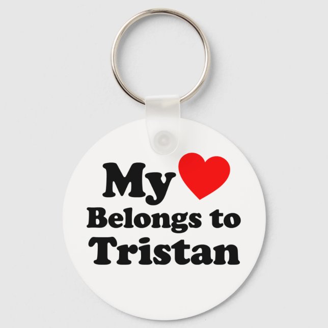 Mein Herz gehört zu Tristan Schlüsselanhänger (Vorderseite)