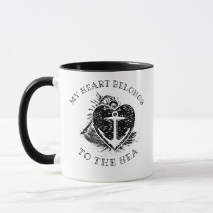 Mein Herz gehört zum Anker des Meeres Tasse