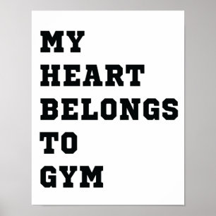 Mein Herz gehört zum Fitnessraum Poster