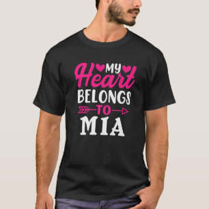 Mein Herz gehört zum Mia Funny Valentine Day T-Shirt