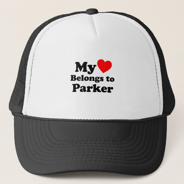 Mein Herz gehört zum Parker Truckerkappe (Vorderseite)