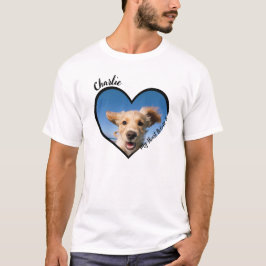 Mein Herz gehört zum Personalisierten Foto für Hun T-Shirt