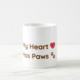 Mein Herz hat Pfoten - Kaffeetasse für Tierliebhab