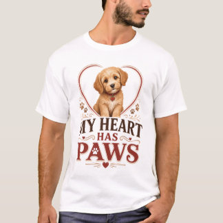 Mein Herz hat Pfoten Süßes Hundeliebhaber T-Shirt