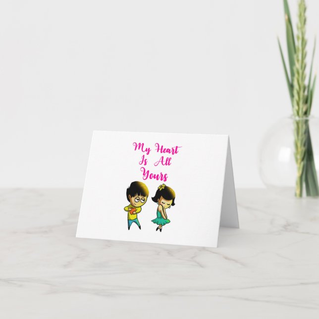 Mein Herz ist all deine Bestie Valentine Girlfrien Ankündigung (Vorderseite)