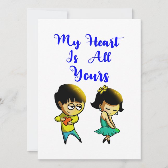 Mein Herz ist all Ihre Bestie Couple Liebe Valenti Ankündigung (Vorderseite)