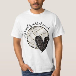 Mein Herz ist auf dem Hofvolleyball Leopard T-Shirt