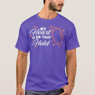 Mein Herz ist auf diesem Feld American Football Sp T-Shirt