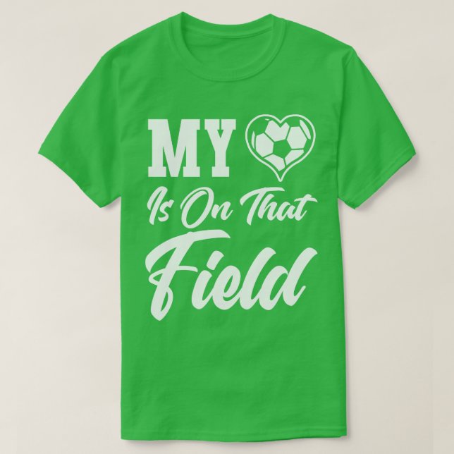 Mein Herz ist auf diesem Feld T-Shirt (Design vorne)