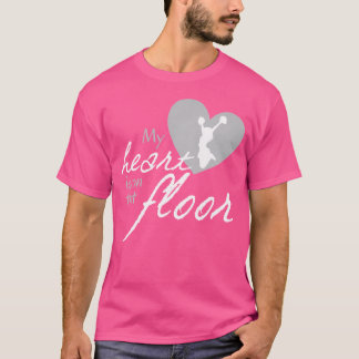 Mein Herz ist auf diesem Mattenboden Cheer Cheerle T-Shirt
