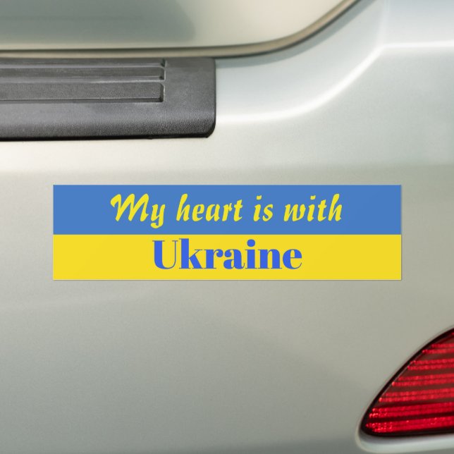 Mein Herz ist bei der Ukraine Autoaufkleber (Auf Auto)
