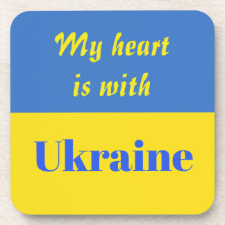 Mein Herz ist bei der Ukraine Getränkeuntersetzer