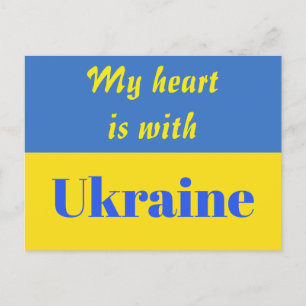 Mein Herz ist bei der Ukraine Postkarte