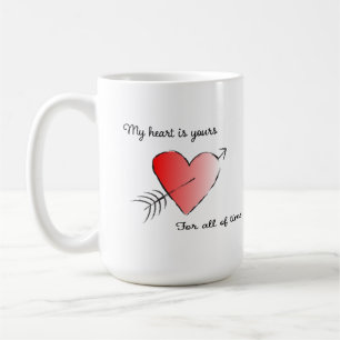 Mein Herz ist dein ganzes Leben Kaffeetasse