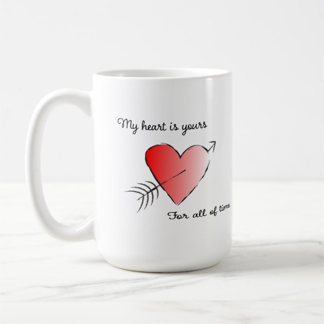 Mein Herz ist dein ganzes Leben Kaffeetasse (Links)