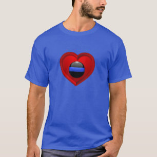 Mein Herz ist hinter der dünnen blauen Linie T-Shirt