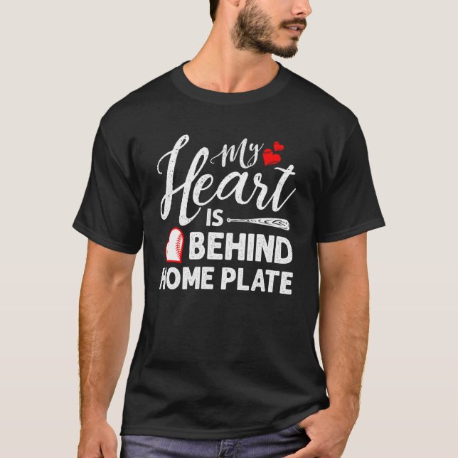Mein Herz ist hinter der Zuhause-Platte T-Shirt (Vorderseite)