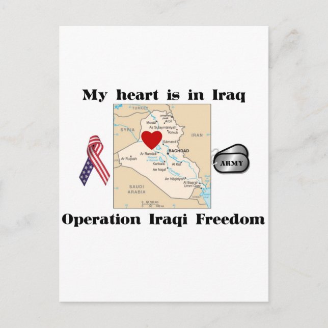 Mein Herz ist im Irak Postkarte (Vorderseite)