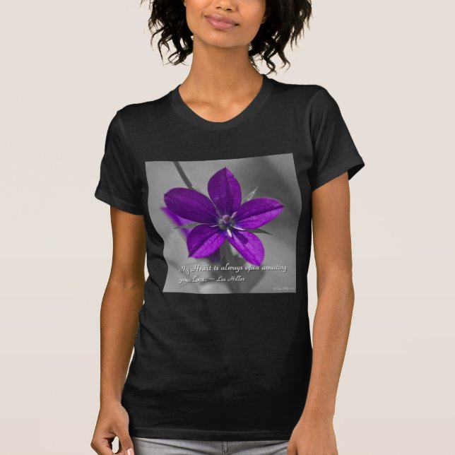 Mein Herz ist immer offen... T-Shirt (Vorderseite)