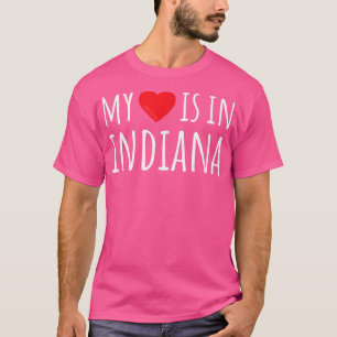 MEIN HERZ IST IN INDIANA Niedlicher amerikanischer T-Shirt