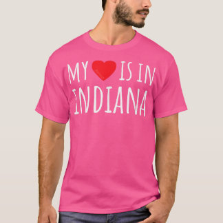 MEIN HERZ IST IN INDIANA Niedlicher amerikanischer T-Shirt