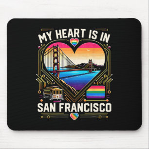 Mein Herz ist in San Francisco Souvenir Golden Gat Mousepad
