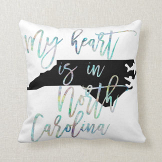 Mein Herz ist in schillerndem Nord-CarolinaStaat Kissen
