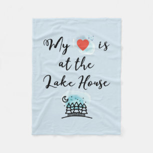 Mein Herz ist mit Bäumen am Lake House Fleecedecke