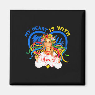 Mein Herz ist mit der Ukraine Bete für die Ukraine Magnet