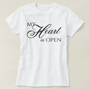 "Mein Herz ist offen" ästhetisches Skript-Bekenntn T-Shirt
