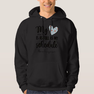 Mein Herz ist so voll wie mein Zeitplan Bowling Ma Hoodie