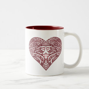 "Mein Herz-" Keramik-Tasse Zweifarbige Tasse