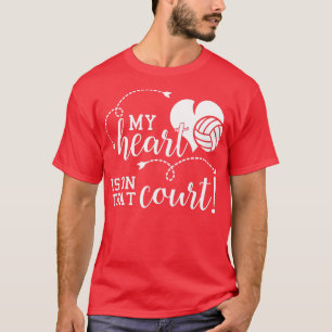Mein Herz liegt an der Volleyball Court High Schoo T-Shirt
