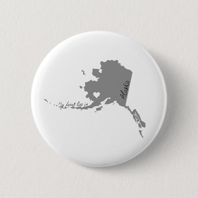 Mein Herz liegt in Alaska Button (Vorderseite)