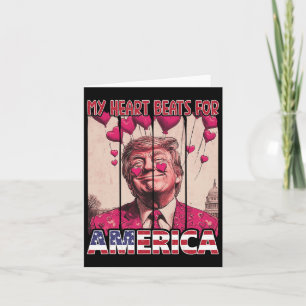 Mein Herz schlägt für Amerika Trump Valentinstag U Karte