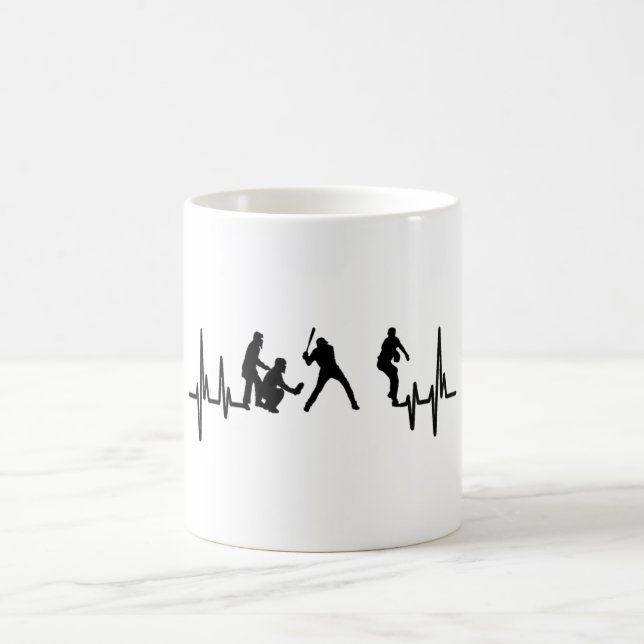 Mein Herz schlägt für Baseball-Tasse Kaffeetasse (Mittel)