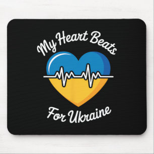 Mein Herz schlägt für die Ukraine Herz Ukrainische Mousepad