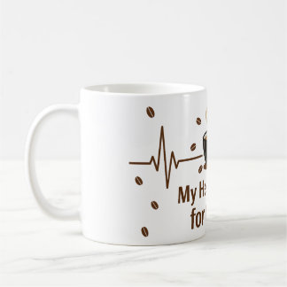 Mein Herz schlägt für Kaffee-Tasse Kaffeetasse