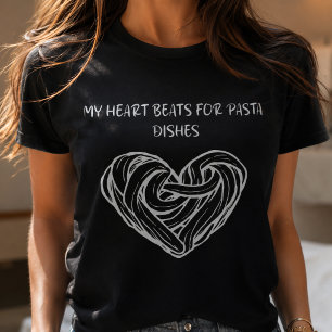 Mein Herz schlägt für Pasta-Gerichte Food Lover De T-Shirt
