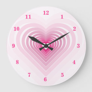 Mein Herz schlägt für Sie - meine Liebe Große Wanduhr