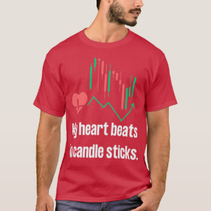 Mein Herz schlägt im Kerzenschein Trading Herzschl T-Shirt