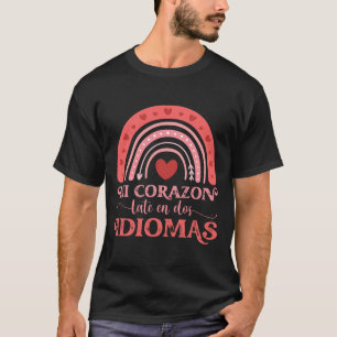 Mein Herz schlägt in zwei Sprachen zweisprachiges T-Shirt